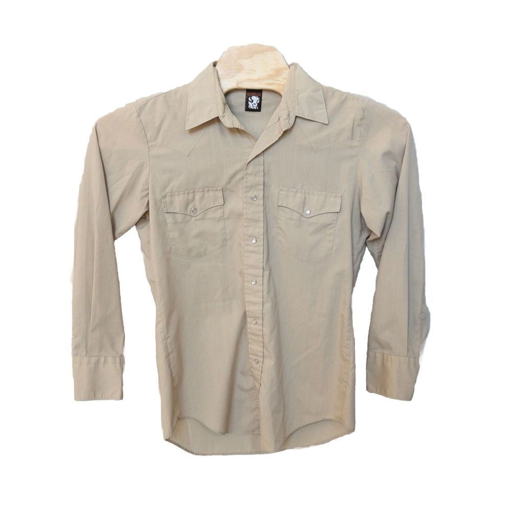 Vintage 80’s Karman Pearl Snap Western Shirt Men’s Large‎ See Measurements